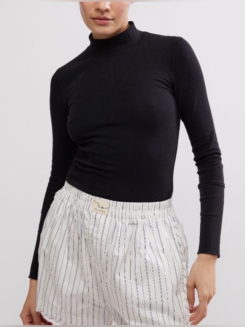 NWOT Free People The Rickie Top Black